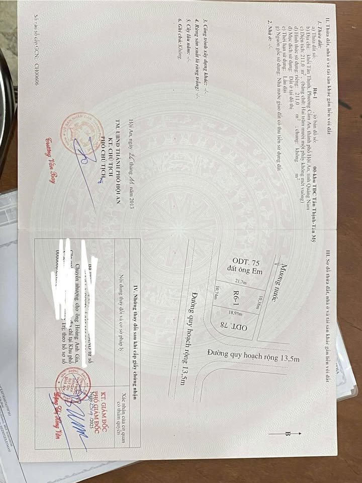 Đất nền Cửa Đại 211m² giá thỏa thuận - Gần bãi biển chỉ 5 phút đi bộ!