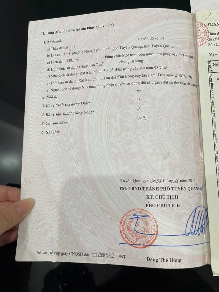 Đất nền tổ 2, phường Nông Tiến, Tuyên Quang 130m² - Giá tốt, vị trí đắc địa!