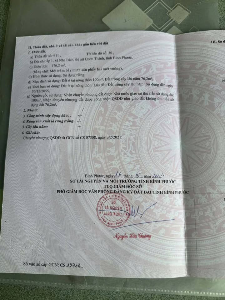 Đất mặt tiền đường nhựa Nha Bích 175m² giá 450 triệu - Đầu tư sinh lời ngay!