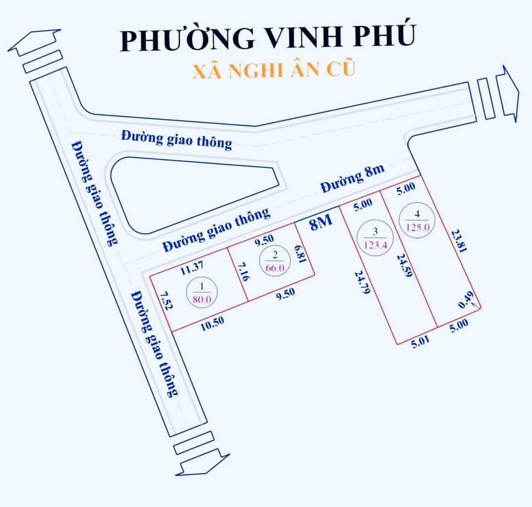 Đất Nghi Ân, Vinh 66m² giá thỏa thuận - Mở bán 4 lô F0 hấp dẫn!