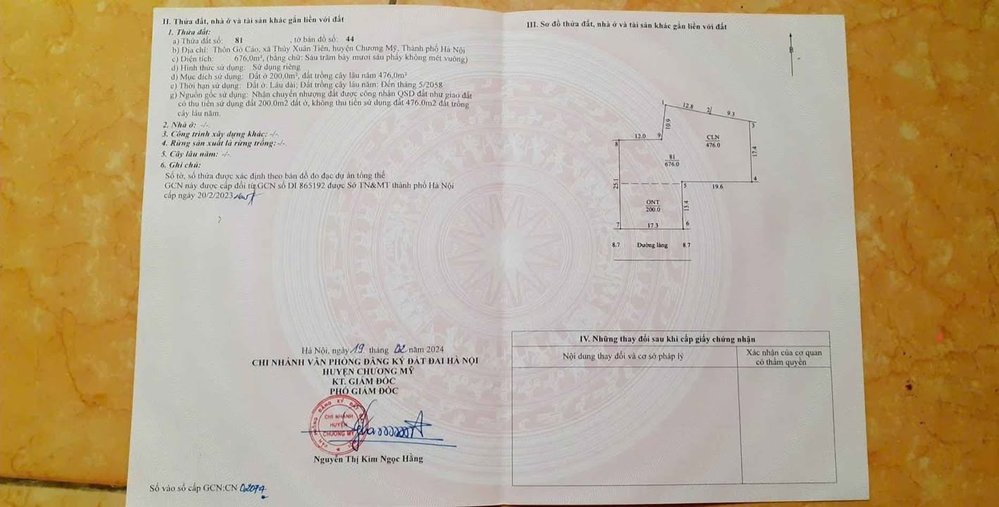 Đất nền Xuân Mai, Chương Mỹ 676m² giá đầu tư - View hồ đẹp mê ly!