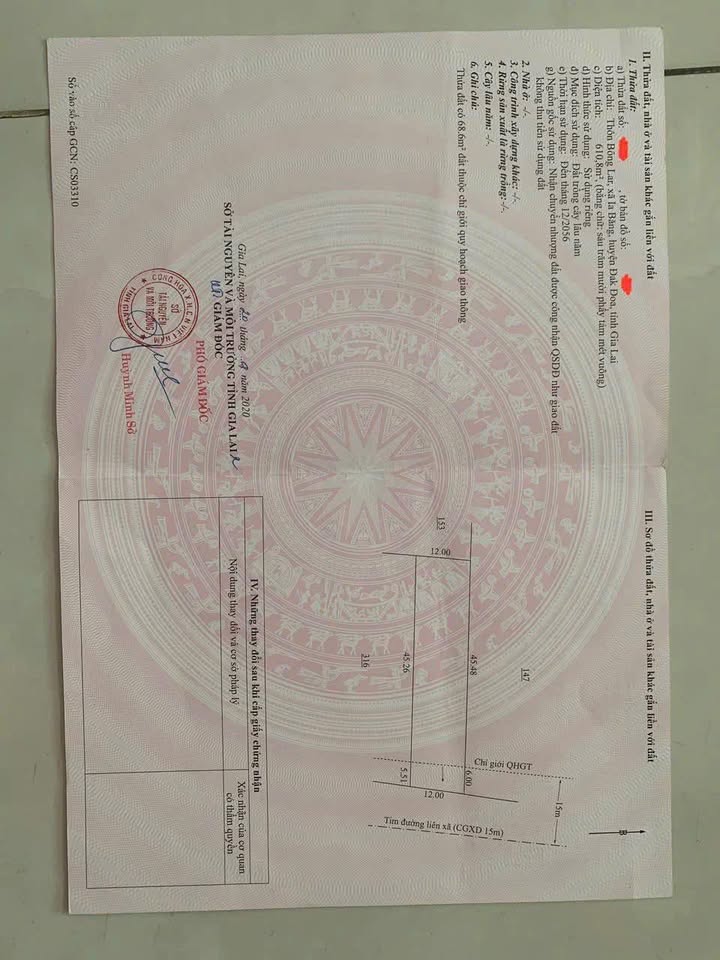 Đất mặt tiền Trương Định, Ia Bang 540m² giá chỉ 1xx triệu - Đầu tư sinh lời lâu dài!