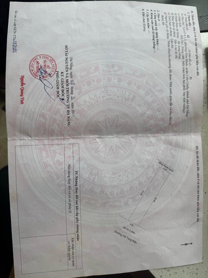 Đất nền đường Hồ Tùng Mậu, Hòa Khánh, Đà Nẵng 103m² giá 9.5 tỷ - Đầu tư sinh lời hấp dẫn!