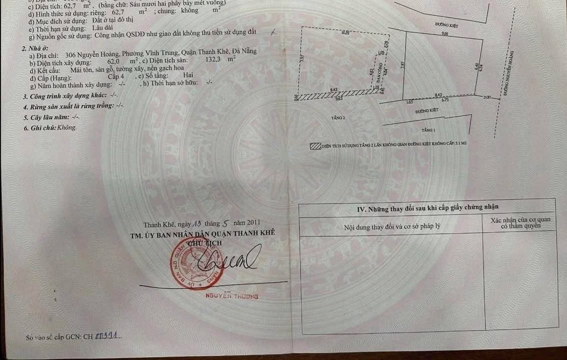 Nhà 3 mặt tiền đường Nguyễn Hoàng, Đà Nẵng, 62.7m² - Kinh doanh sinh lời ngay!