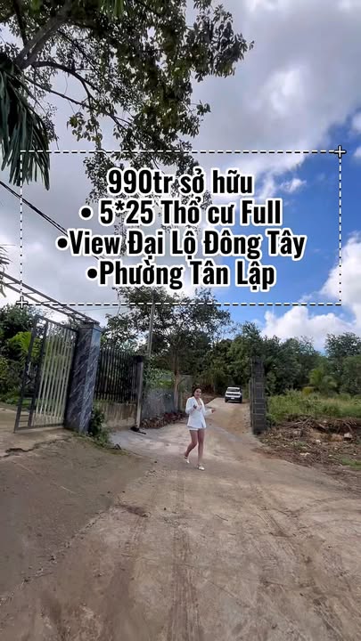 Đất thổ cư 125m² phường Tân Lập giá 990 triệu - Sổ hồng chính chủ!