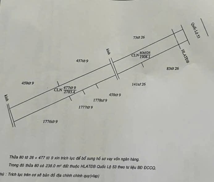Đất mặt tiền QL53, xã Long Phước, 4.700m² giá 16.45 tỷ - Cơ hội đầu tư sinh lời!