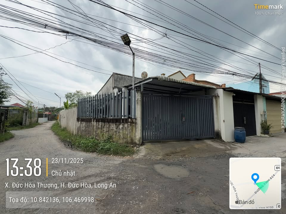 Nhà trệt 171m² góc 2 mặt tiền hẻm, Đức Hoà Thượng, Long An - Sổ hồng riêng, giá 1.55 tỷ