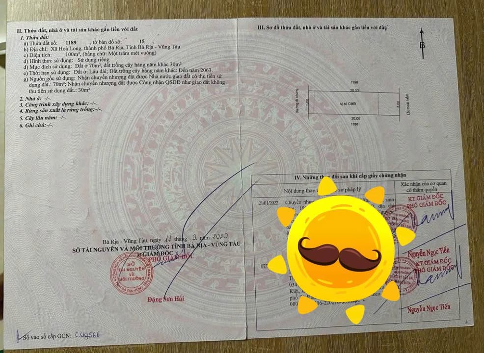 Đất nền Hòa Long, Bà Rịa 100m² giá 1.7 tỷ - Sổ hồng chính chủ!