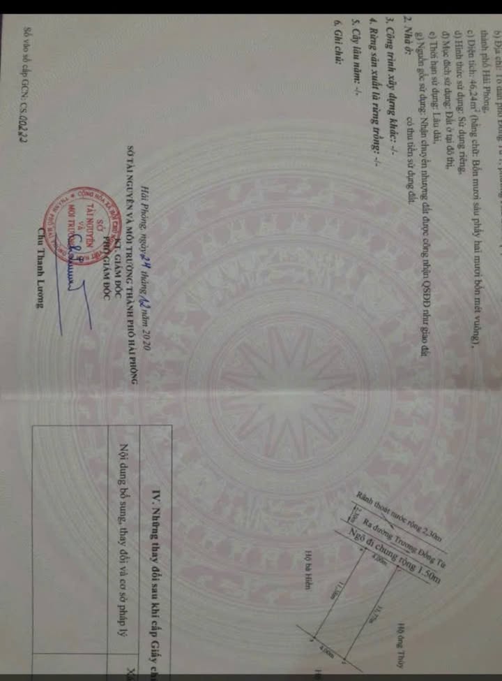 Lô đất ngõ 9 Trương Đồng Tử, Phù Liễn 46m² giá 1.2 tỷ - Chính chủ bán gấp!