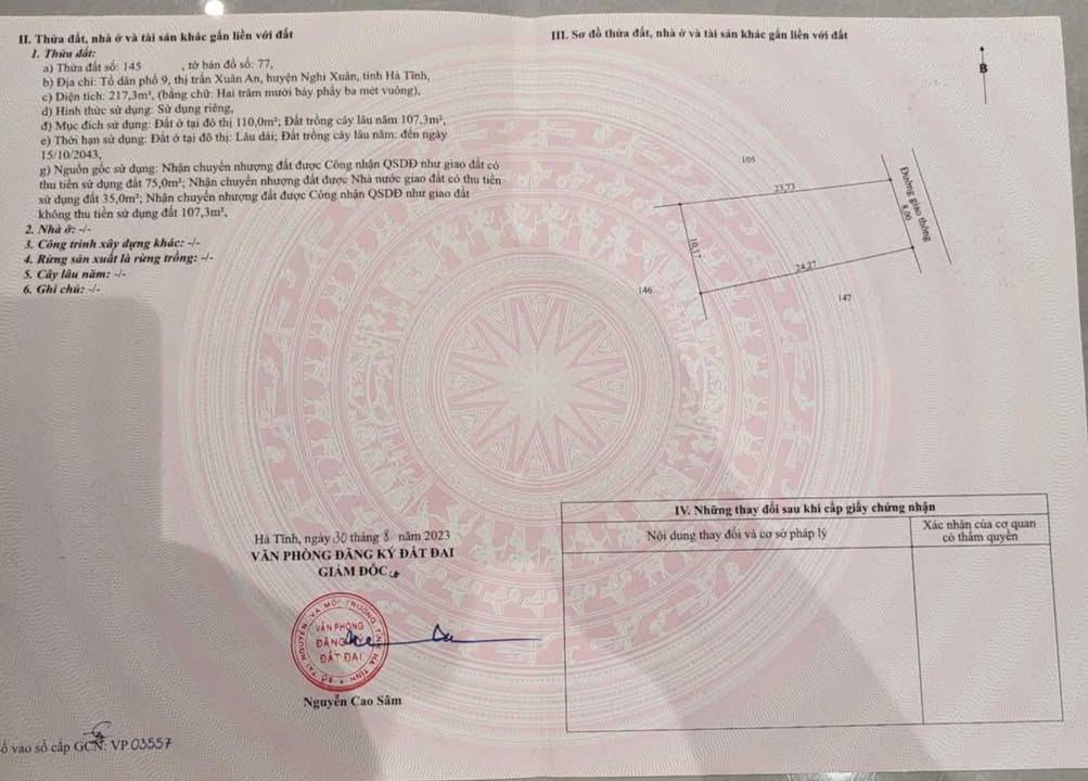 Đất nền Nghi Xuân 184m² - Gần khu đô thị, cơ hội đầu tư tốt!