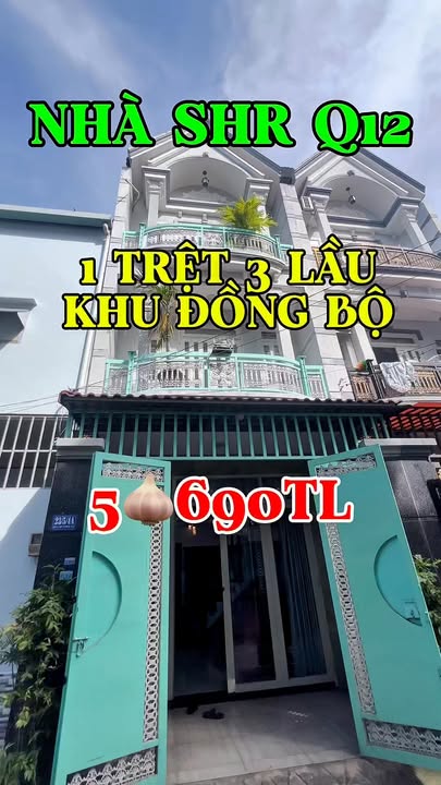 Nhà phố Thới An, Quận 12 - 51.75m² giá 5.69 tỷ - Khu dân trí cao, tiện ích đầy đủ!
