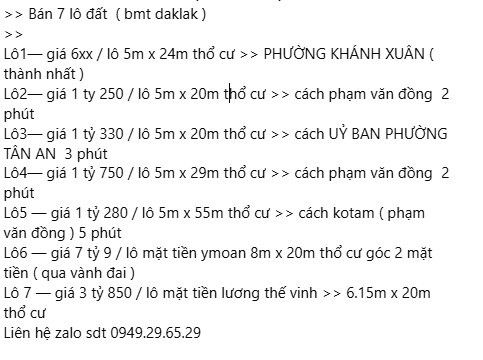 Đất thổ cư Phường Khánh Xuân, Buôn Ma Thuột - Giá chỉ từ 600 triệu - Sổ đỏ chính chủ!