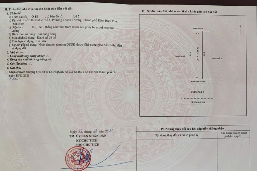 Đất liền kề Điện Biên Phủ 116m² giá 1.32 tỷ - Tiềm năng phát triển mạnh mẽ!