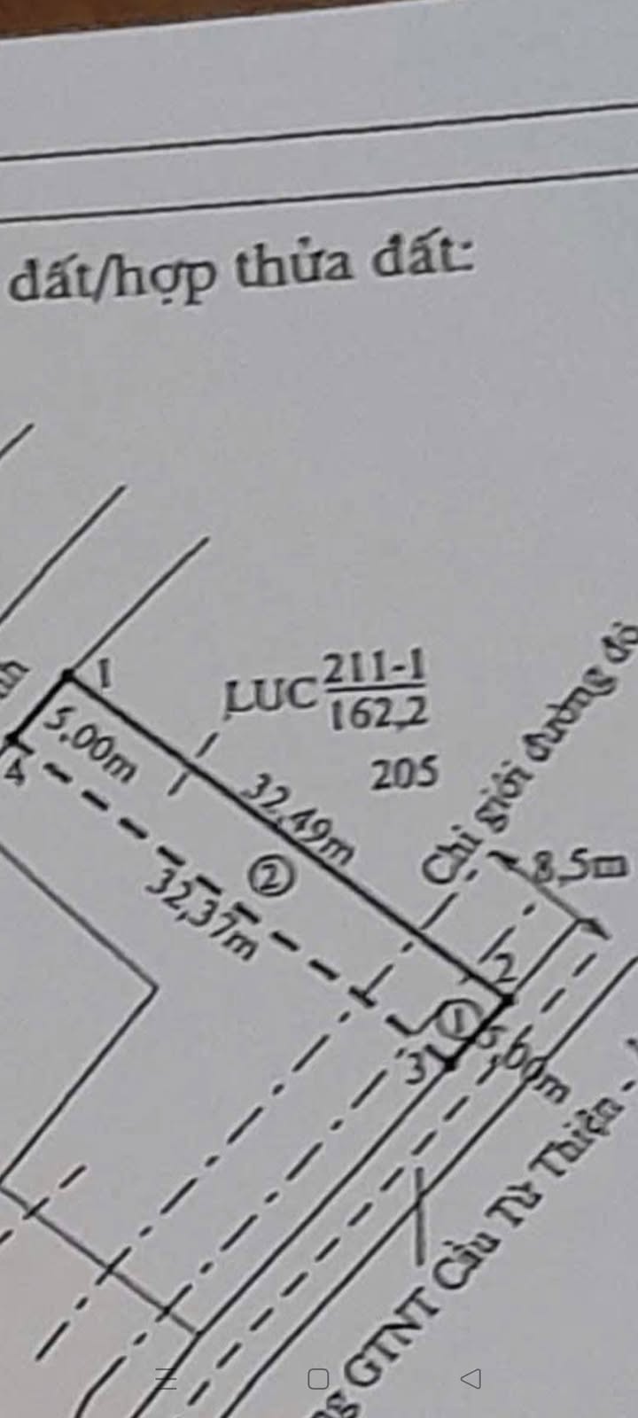 Đất thổ cư 162m² mặt tiền đường Cầu Từ Thiện - Giá 760 triệu, bớt lộc ngay!