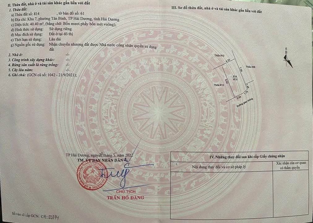 Đất nền ngõ phố Bình Lộc, Tân Bình, 40.4m² giá 1.39 tỷ - Cơ hội vàng cho đầu tư!