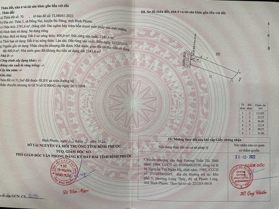 Bán đất Đồng Nai, Bù Đăng 2741m² giá 1.8 tỷ - Đầu tư sinh lời ngay!