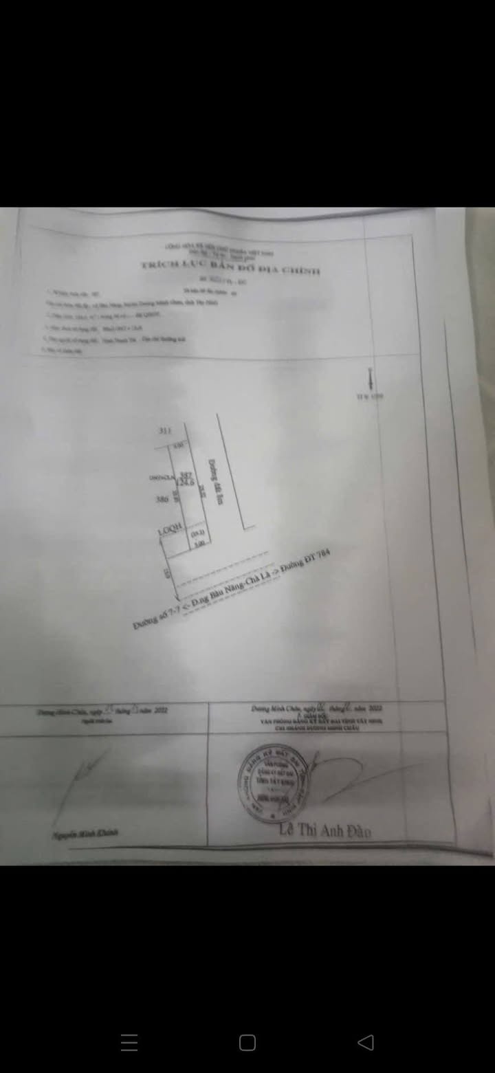 Đất mặt tiền ĐT 784B, xã Chà Là, 125m² chỉ 1.4 tỷ - Cần bán gấp!