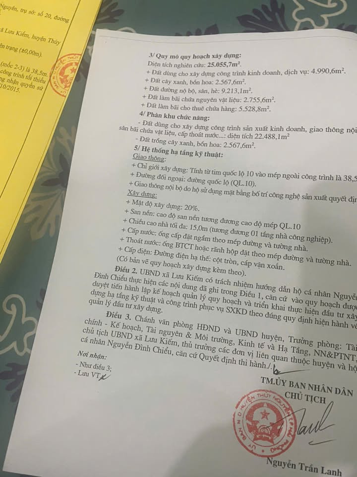 Đất sản xuất kinh doanh 25.055m² Lưu Kiếm - Thủy Nguyên, Hải Phòng chỉ 1.200.000đ/m² - Cơ hội đầu tư vàng!