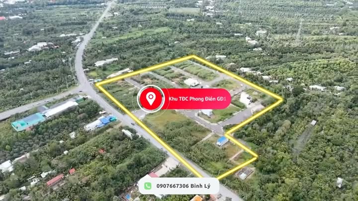 Đất nền khu TĐC Phong Điền, An Bình, Cần Thơ - Diện tích 80m², giá chỉ 1.55 tỷ!