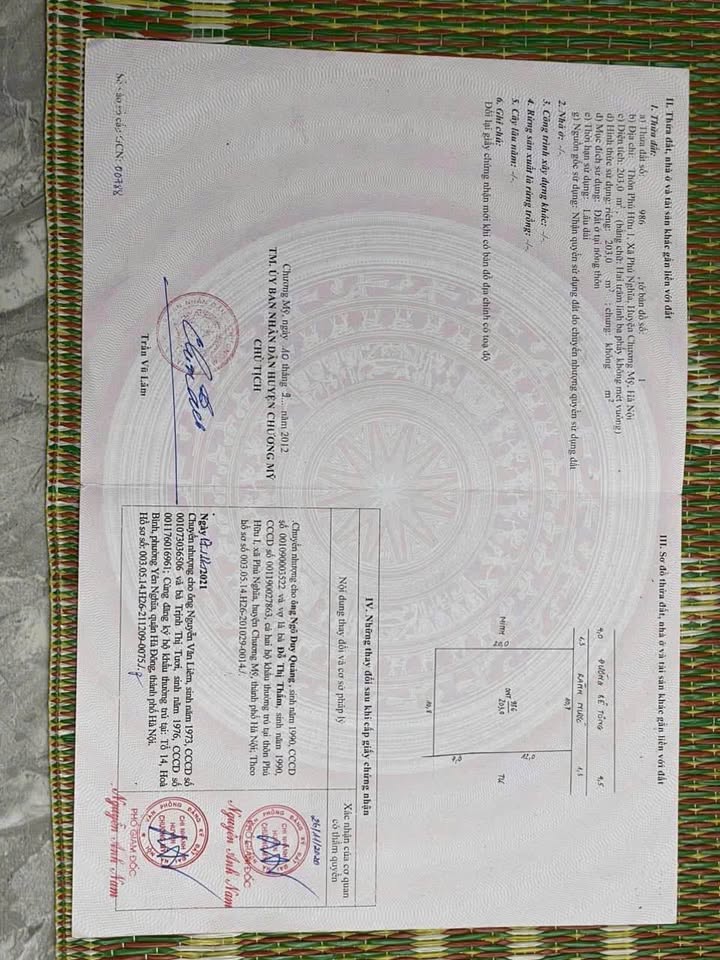 Đất thổ cư Phú Hữu, Chương Mỹ 203m² - Cơ hội đầu tư hấp dẫn!