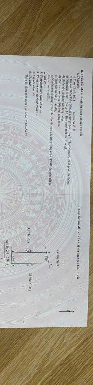 Đất tái định cư ÁP Tràn, Dương Quan 71m² giá 1.9 tỷ - Vị trí đắc địa cho đầu tư!