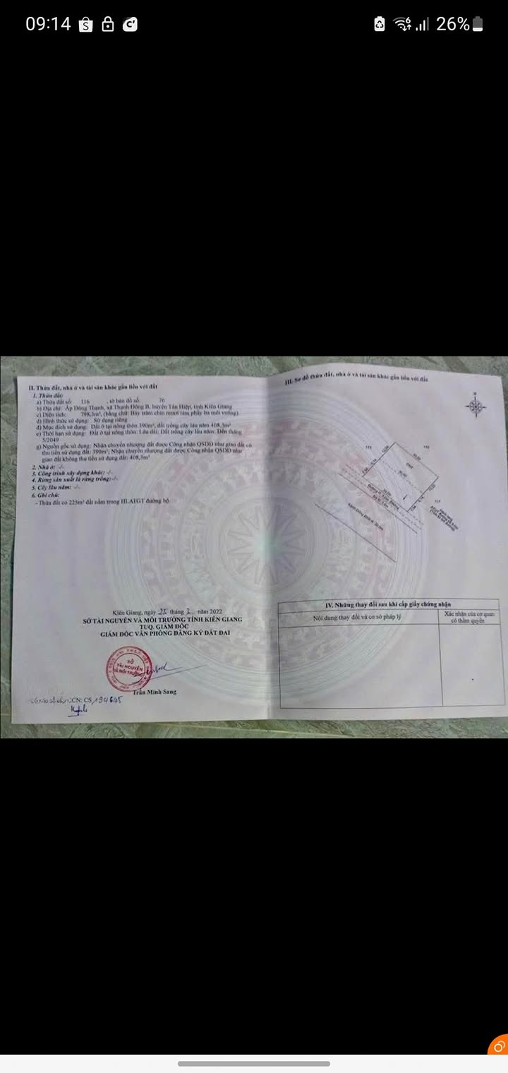 Đất Kinh Đông Bình Tân Hiệp 26.200m² giá 5 tỷ - Sẵn sàng xây dựng!