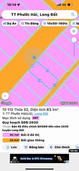 Đất nền ven biển Phước Hải 83m² giá 3.3 tỷ - Đầu tư sinh lời ngay!