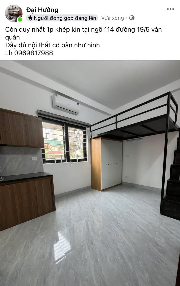 Phòng trọ khép kín Ngõ 114 đường 19/5 Văn Quán - Nội thất đầy đủ, giá tốt!