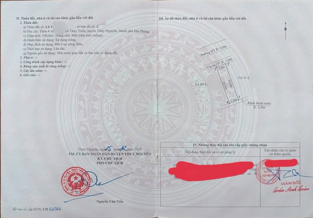 Lô đất Thủy Triều Hải Phòng 100m² giá 4 tỷ - Vị trí đẹp, đầu tư sinh lời!