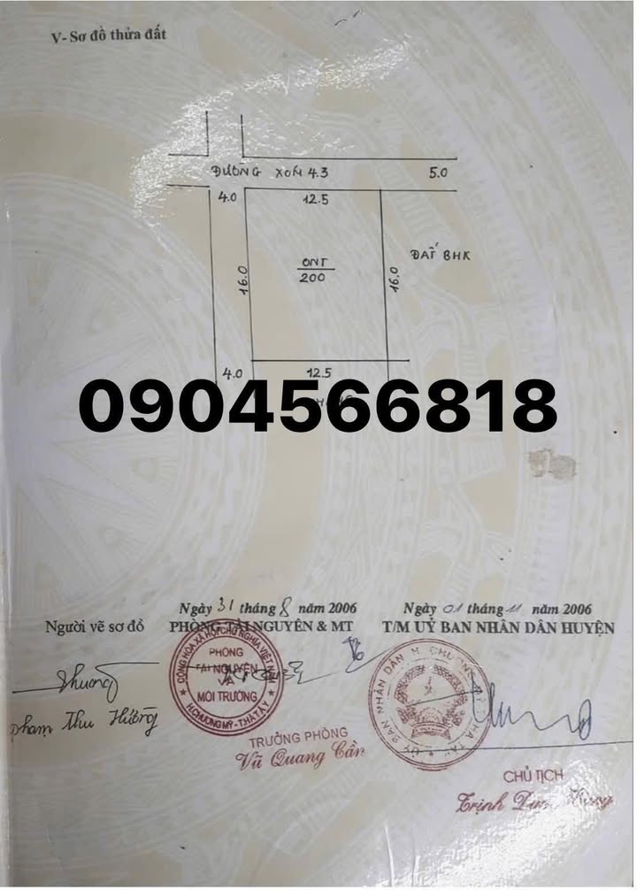 Đất nền Thủy Xuân Tiên, Chương Mỹ, 200m² giá 5 tỷ - Mặt tiền rộng, vị trí đắc địa!