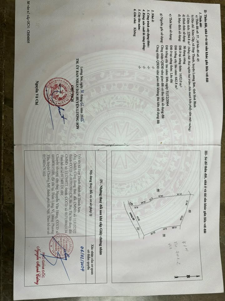 Đất nền đẹp tại Xóm Cáp, Hợp Thanh, Lương Sơn - 2.294m² chỉ 3 triệu/m²!