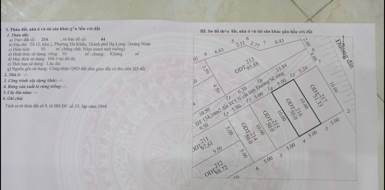 Nhà 3 tầng tại khu 2 Hà Khẩu 50m² giá 2.4 tỷ - Ô tô tận cửa, giao thông thuận tiện!