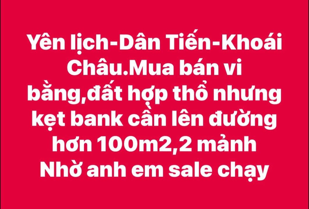 Đất thổ cư Dân Tiến, Khoái Châu 200m² giá 1 tỷ - Cơ hội đầu tư tuyệt vời!