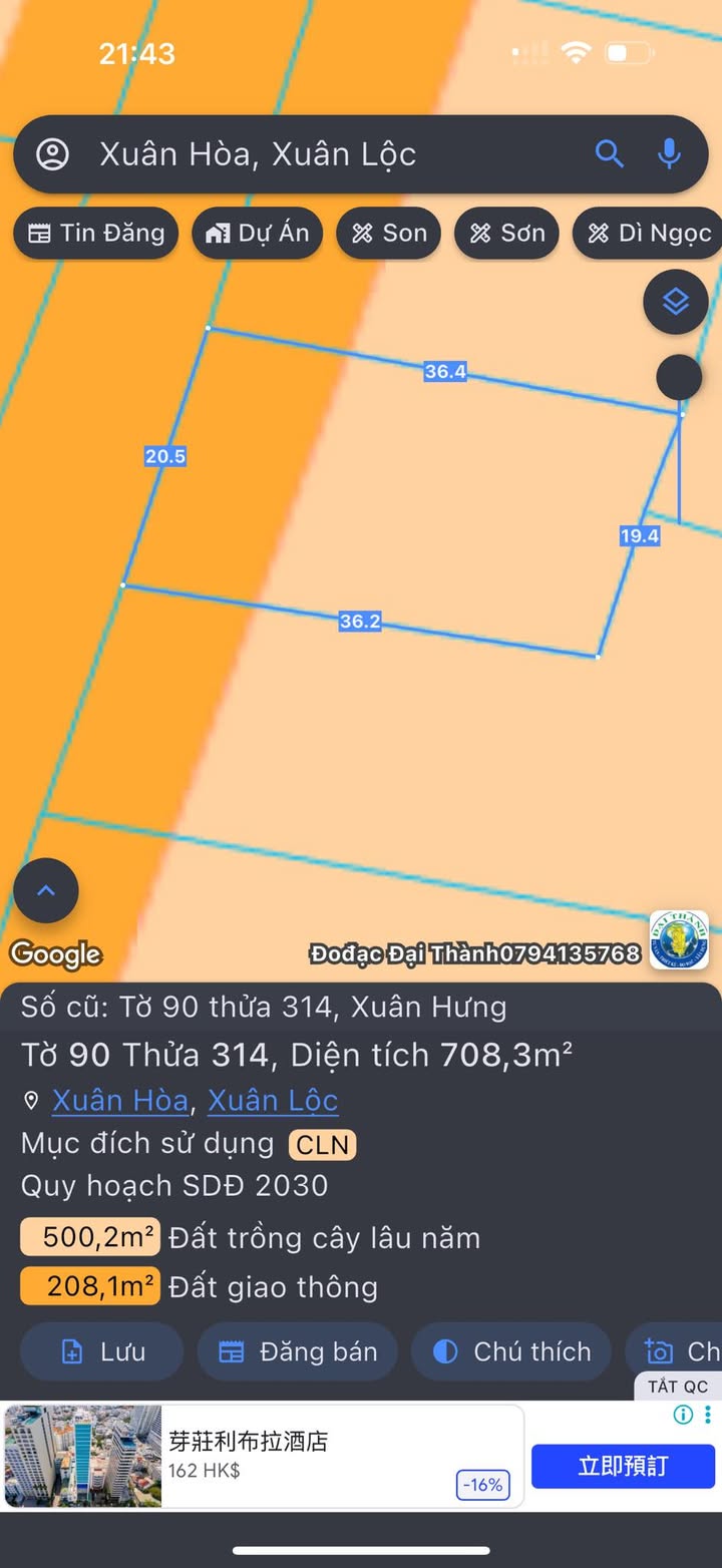 Đất nền mặt tiền đường Tà Lú, xã Xuân Hưng, DT 720m² giá 50.4 tỷ - Cơ hội đầu tư tuyệt vời!