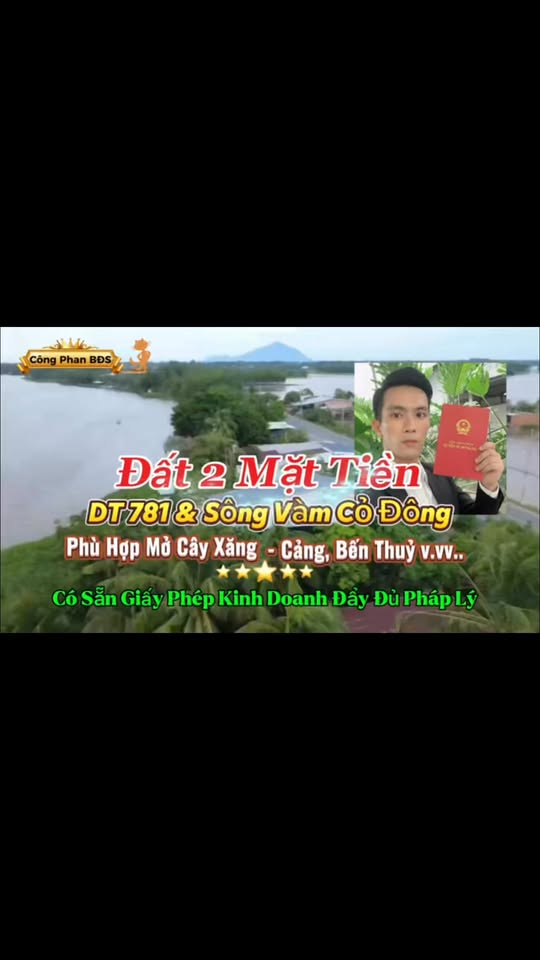 Đất 2 mặt tiền DT 781, Trí Bình, 1.830m² - Phù hợp kinh doanh bến cảng!