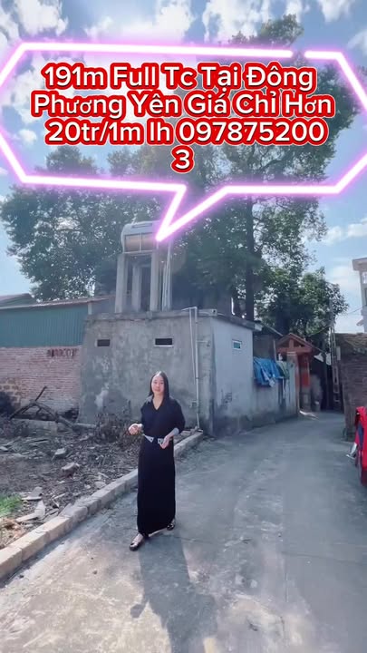 Đất thổ cư 191m² xã Phú Nghĩa, Chương Mỹ - Giá chỉ 4 tỷ - Lô góc hiếm có!