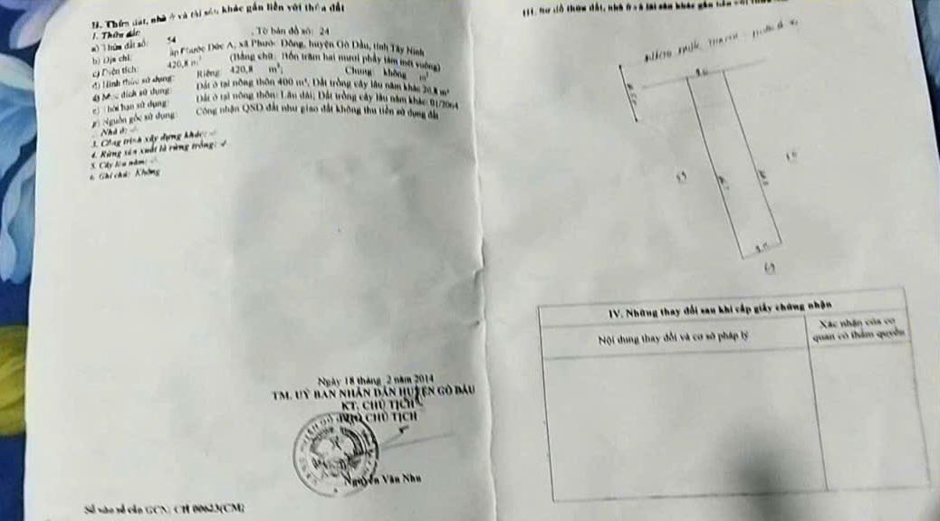 Đất mặt tiền kinh doanh đường Nông Trường, xã Phước Đông, 414m² giá 400 triệu - Cơ hội đầu tư hấp dẫn!