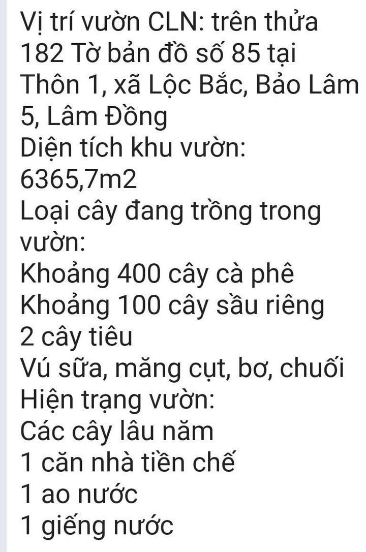 Farm cho thuê tại Lộc Bắc, Bảo Lâm - Diện tích 2268m², giá thỏa thuận!