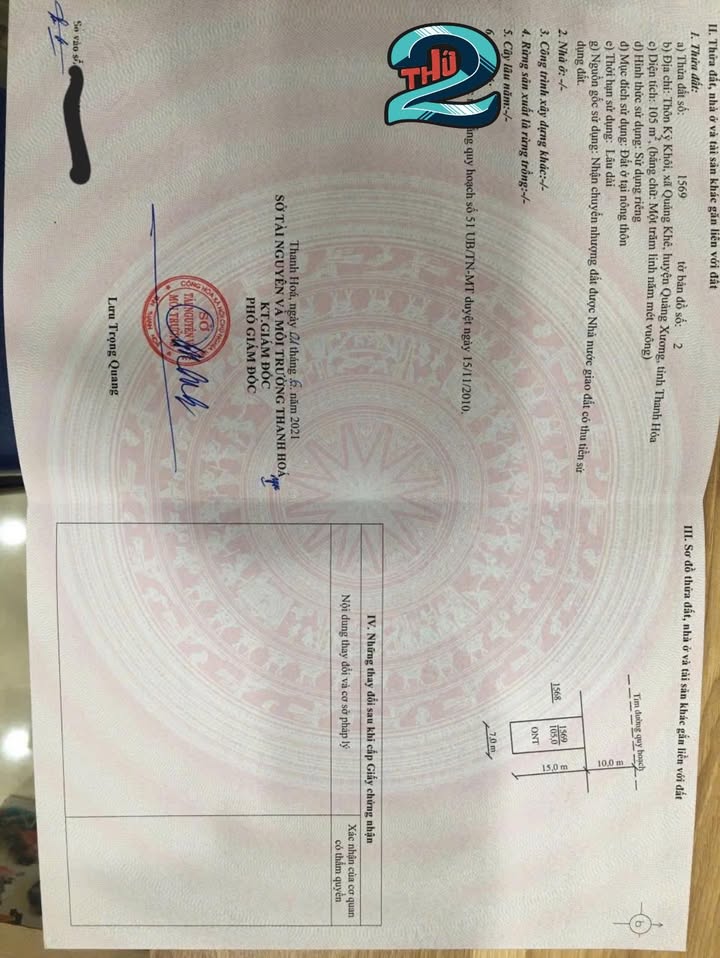 Đất thổ cư Quảng Khê 105m² giá 700 triệu - Sổ đỏ chính chủ, vị trí đắc địa!