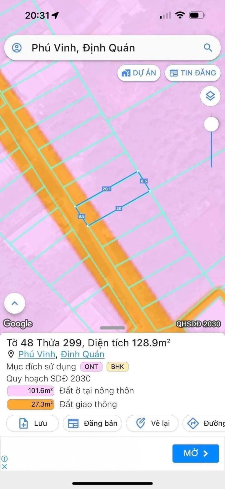 Đất liền kề Phú Vinh, Định Quán 130m² giá 1.3 tỷ - Đầu tư sinh lời ngay!