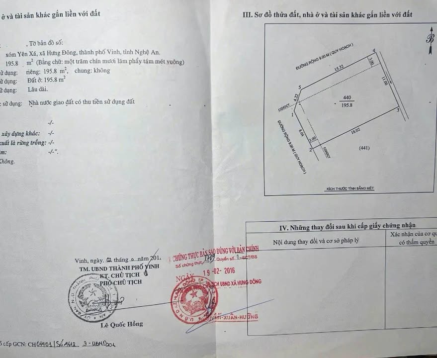 Đất nền phường Vinh Hưng, Nghệ An 195.8m² giá 8 tỷ - Vị trí đắc địa, xây dựng tự do!