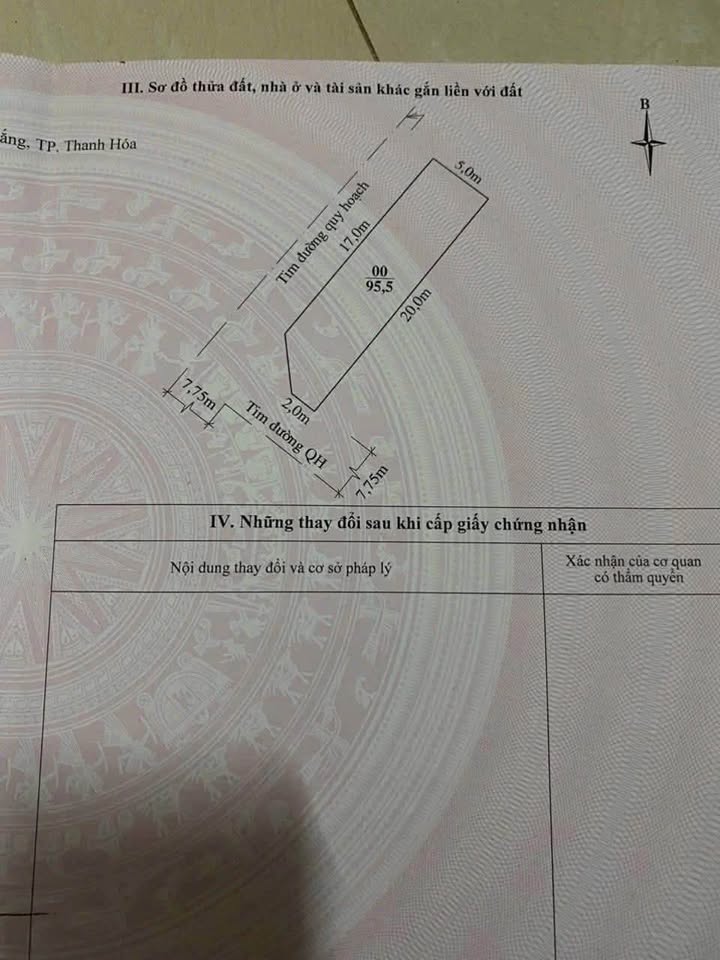 Đất nền 2 mặt tiền phường Quảng Thắng 95.5m² - Gần trường mầm non và chung cư Tân Thành 3!