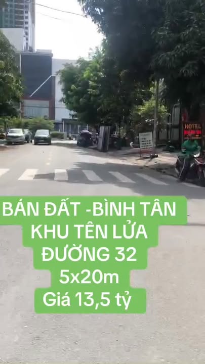 Đất nền khu Tên Lửa, Bình Tân 100m² giá 13,5 tỷ - Vị trí đắc địa, sổ hồng chính chủ!