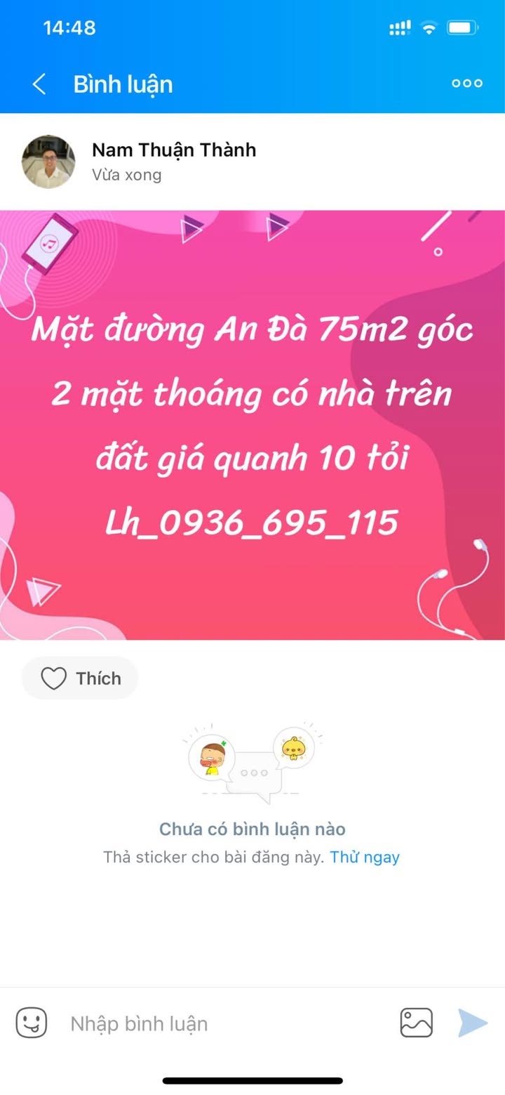 Nhà mặt đường An Đà 75m² giá 10 tỷ - Góc 2 mặt thoáng, cơ hội đầu tư tuyệt vời!