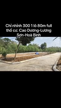 Đất nền Cao Dương Lương Sơn 80m² chỉ 300 triệu - Cơ hội đầu tư hấp dẫn!
