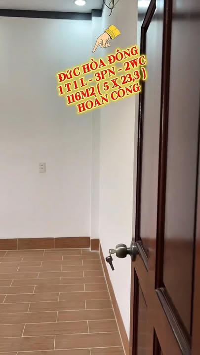 Nhà đẹp gần chợ Đức Hòa 116m² giá 1.5 tỷ - Thiết kế hiện đại, sẵn sàng vào ở!