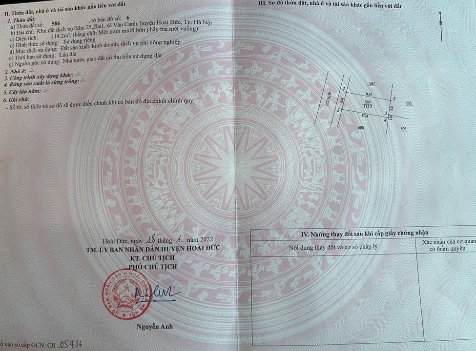 Đất nền Vân Canh Hoài Đức 114.2m² giá chỉ 160 triệu - Vị trí đắc địa gần công viên