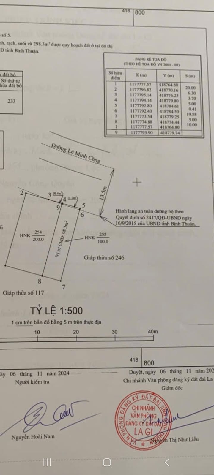 Đất nền mặt tiền Lê Minh Công, La Gi, Bình Thuận 100m² - Sổ hồng chính chủ, giá chỉ 1 tỷ VND!