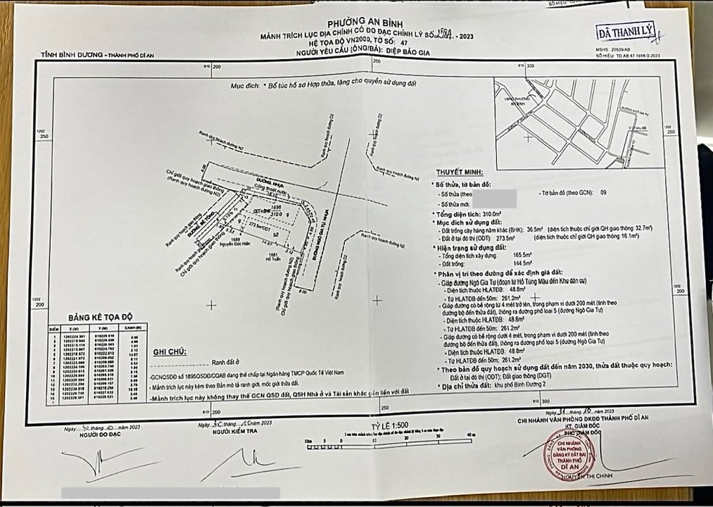 Lô Góc 310m² tại An Bình, Dĩ An - Giá chỉ 15.5 tỷ - Cơ hội đầu tư tuyệt vời!