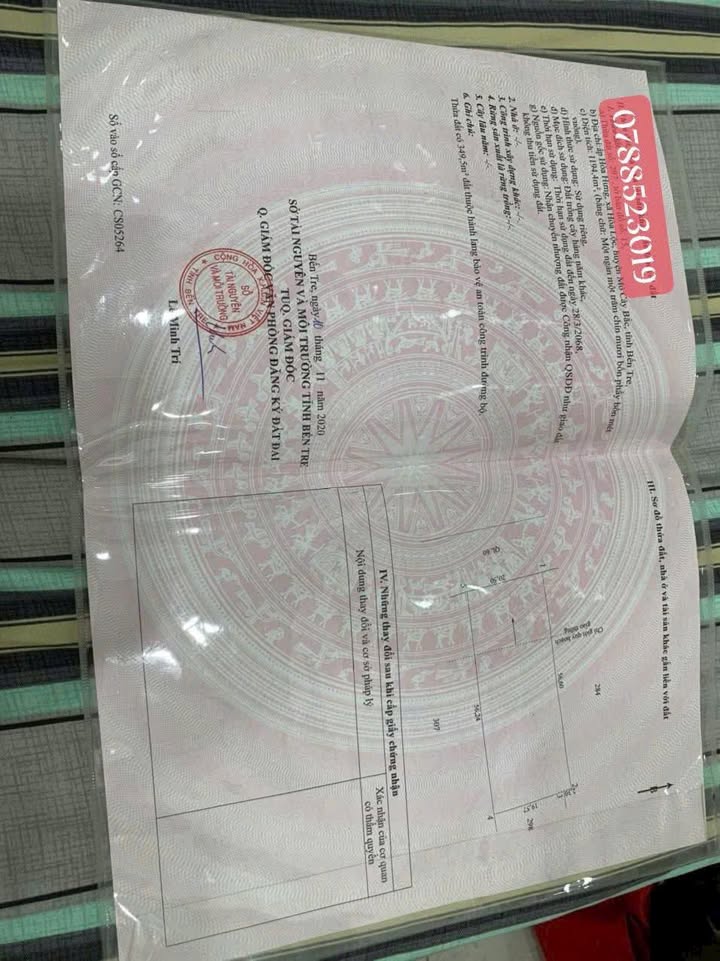 Đất nền 1200m² mặt tiền Quốc lộ 60, Hòa Hưng, Mỏ Cày Bắc - Thích hợp kinh doanh đa ngành nghề!